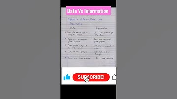 Difference Between Data and Information|computer