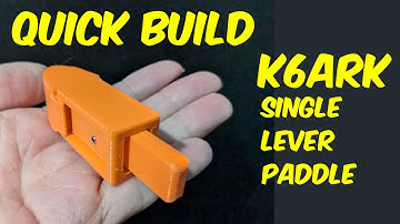 QUICK BUILD: K6ARK Single Lever Paddle #cw #morsecode