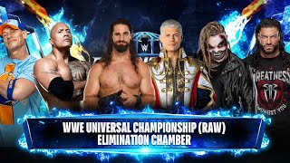 Roman Reigns Vs Cody Rhodes & John Cena Vs The Rock & Seth Rollins Elimination Chamber [WWE 2K24]
