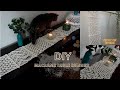 Diy an elegant macrame table runner with some basic macrame knots | Step by step | by Him Macrame