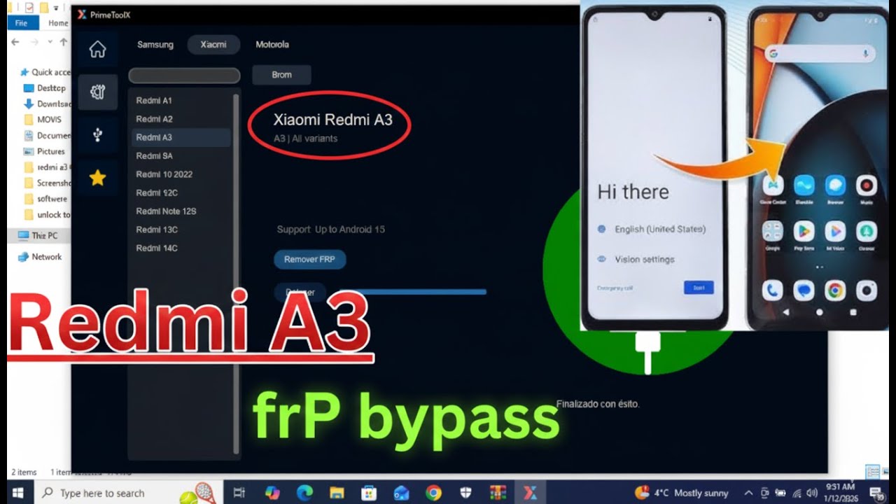 New Method 2026! Redmi A3 FRP Bypass Android 15 | Google Account Remove | one click