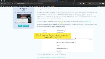 Create DropBox APP for file storage - Appyn Theme