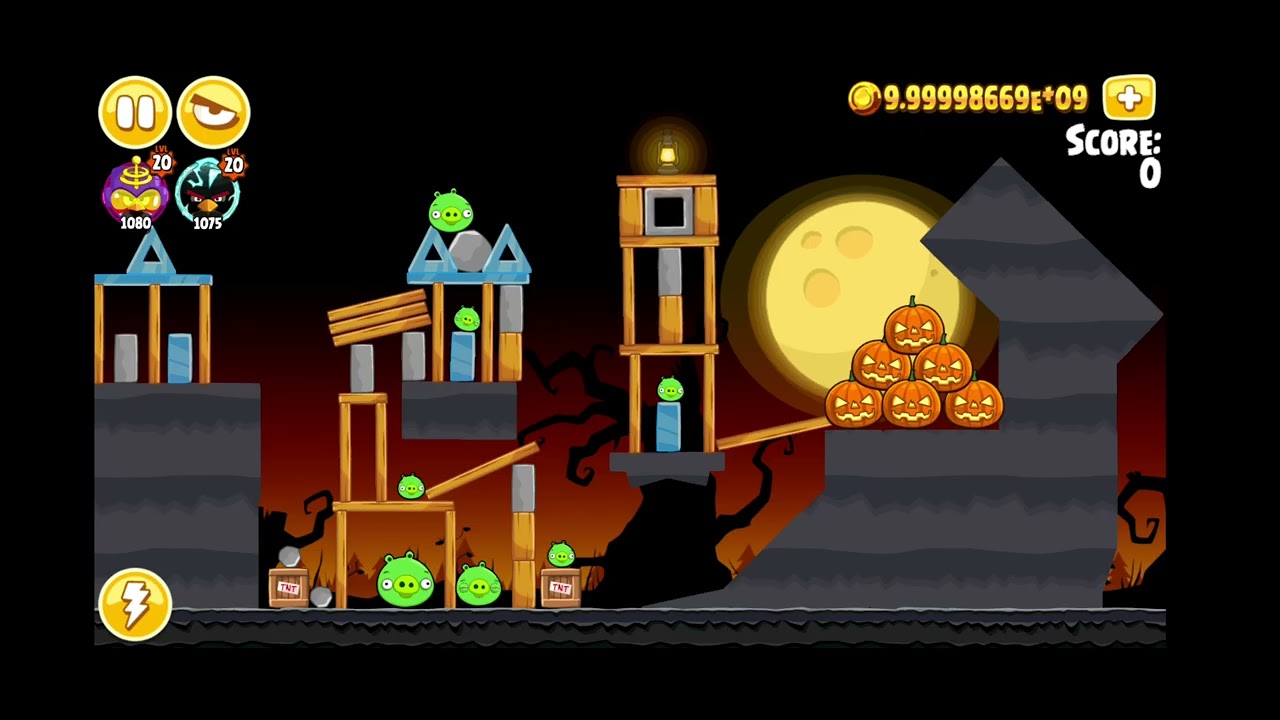 Angry Birds seasons old version modded gameplay #1 Trick or treat levels 1-1 to 1-15