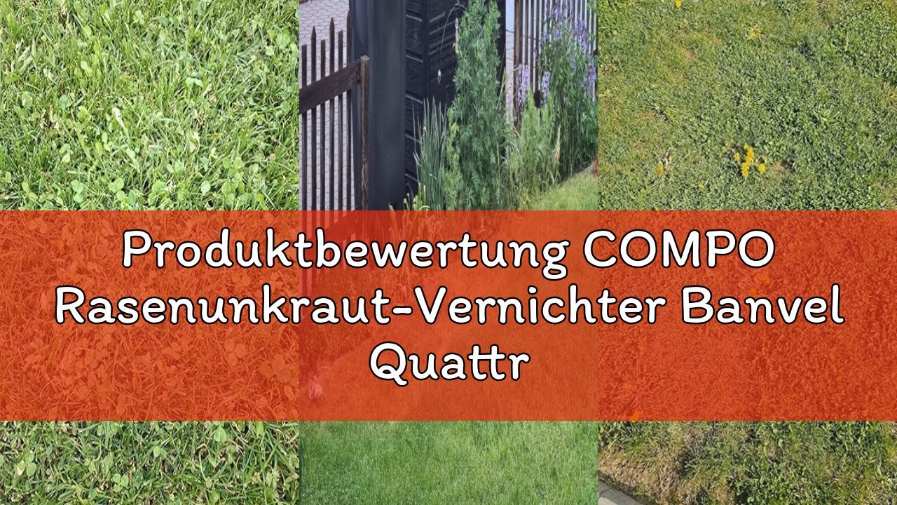 Produktbewertung COMPO Rasenunkraut-Vernichter Banvel Quattro, Bekmpfung  von schwerbekmpfbaren Unk - YouTube
