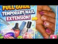Full tutorial on temporary nail extensions💅|at home Easy Nail Extension Tutorial | Beginner Friendly