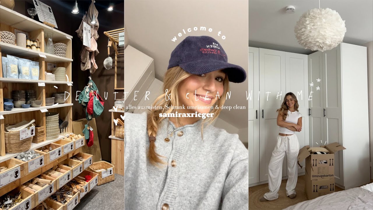XXL DECLUTTER & CLEAN WITH ME | Kleiderschrank ausmisten, Deep clean & Unboxing🧹🫧⭐️ || samiraxrieger