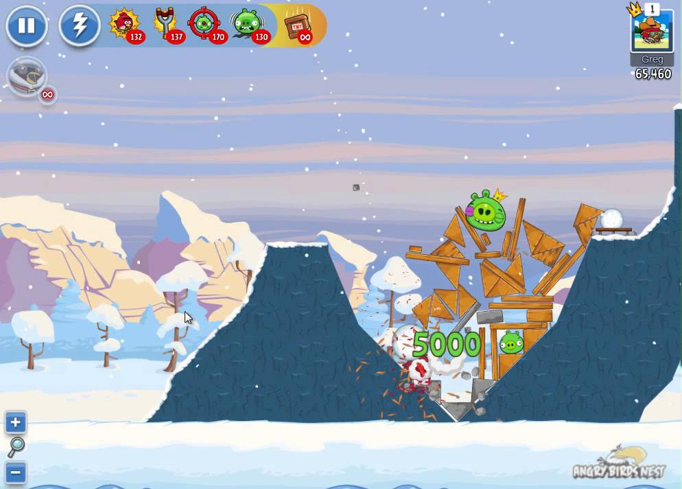 Angry Birds Friends Winter Tournament II Level 6 Day 6 Week 30 - December 10th 2012 - Facebook