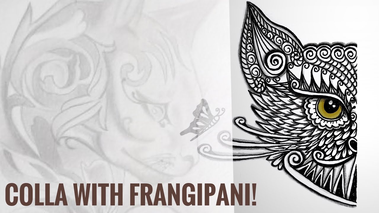 Zentangle. 缠绕画， 禅绕画。猫脸的画法。How to draw a cat face.