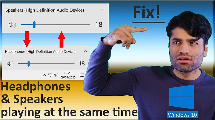 How to stop headphones and speakers at the same time on Windows 10