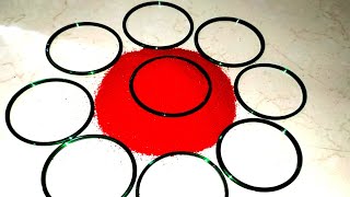 beautiful sand art/Easy festival rangoli/Navratri/Dussehra/Diwali festival/karwa chauth rangoli 2022 screenshot 5