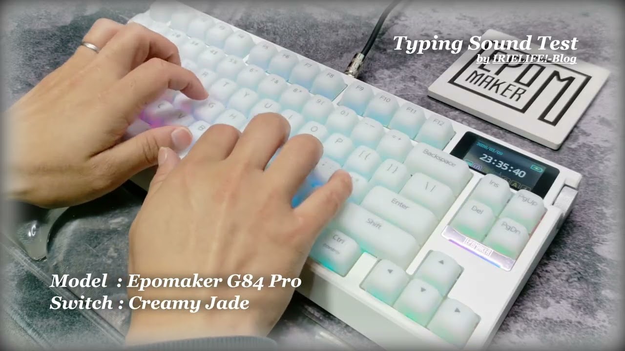 Typing Sound Test │ EPOMAKER G84 Pro / Creamy Jade │ #ASMR - YouTube