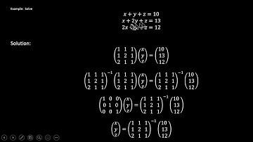 Matrix equations with a unique solution