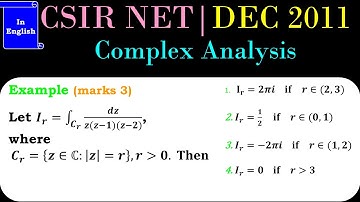CSIR NET MATHEMATICS | Complex Analysis | Cauchy Integral Theorem DEC 2011