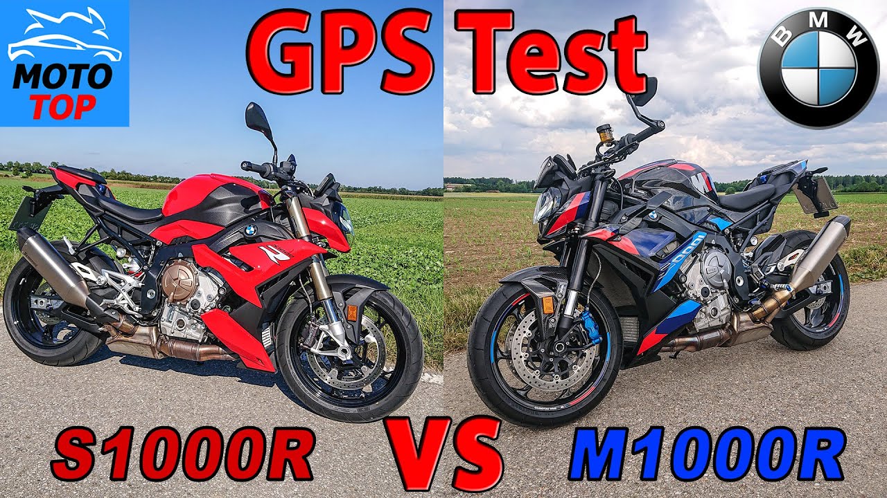BMW S1000R vs M1000R - GPS Test Comparison - ACCELERATION / ROLL ON / TOPSPEED