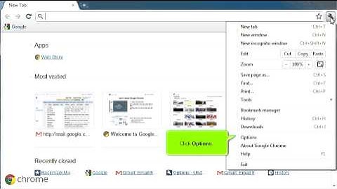 Changing the Home Page in Google Chrome
