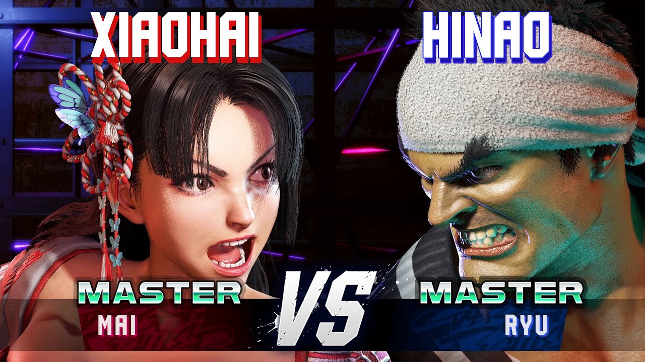 SF6 ▰ XIAOHAI (Mai) vs HINAO (Ryu) ▰ High Level Gameplay