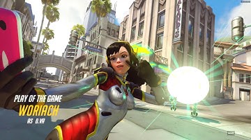 Overwatch - D.VA pentakill combo with Reinhardt