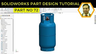 SolidWorks Part Design Tutorial: Exercise 72 - Gas Cylinder Design - Mastering Extrusion Commands! Profile