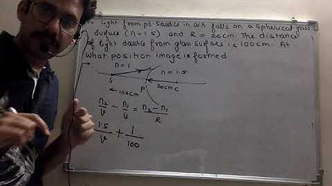 3. Numerical on refraction through single curved surface