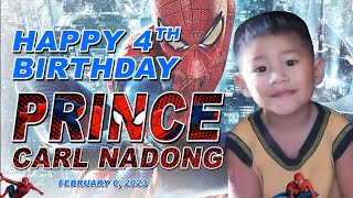 SPIDERMAN TARPAULIN BIRTHDAY LAYOUT