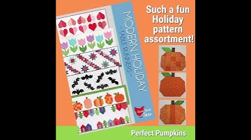 Modern Holiday Table Runner - Fall Runner with perfect pumpkins! Available at The Sewing House!