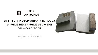 DTS-TF21 Husqvarna Redi Lock Grinding Tool | Single Rectangle Segment for Aggressive Grinding screenshot 5