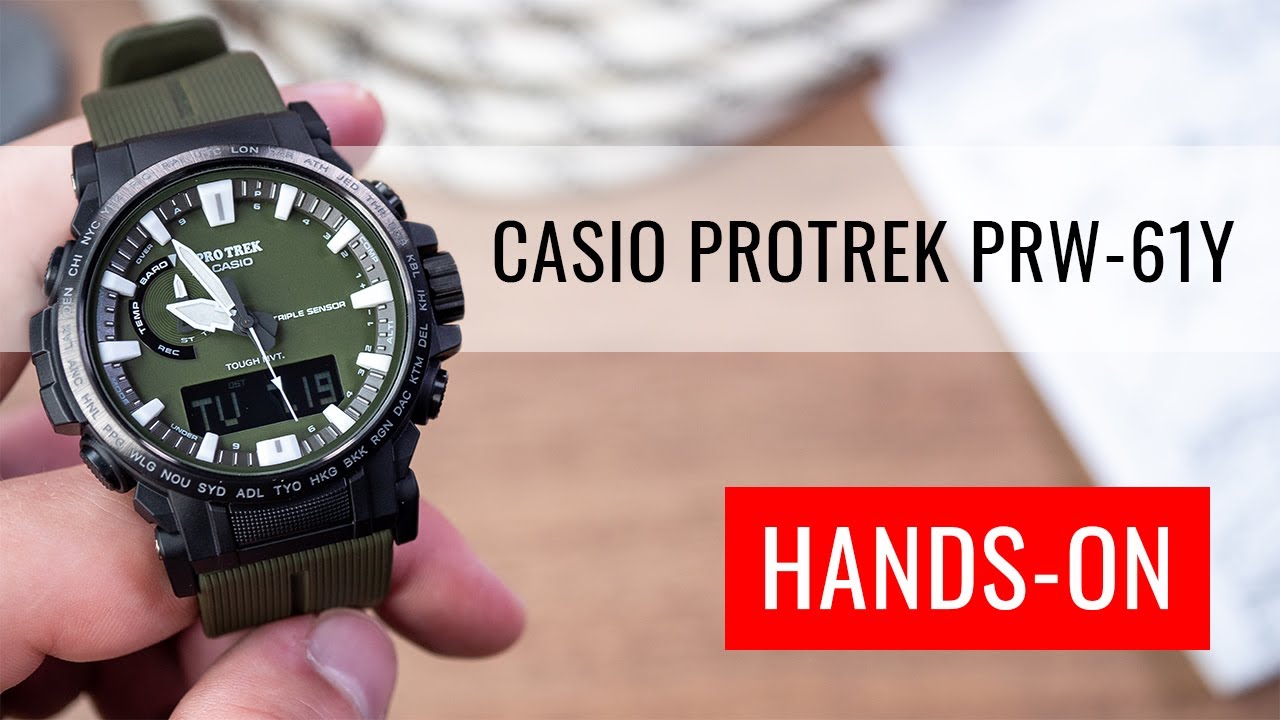 HANDS-ON: Casio ProTrek PRW-61Y-3ER - YouTube