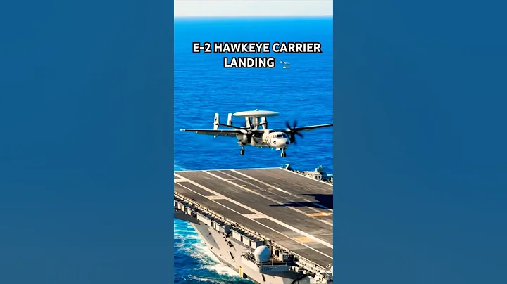 E-2 HAWKEYE CARRIER LANDING | US NAVY EYE IN THE SKY 🩵 #aviationlovers #unitedstatesnavy #landing
