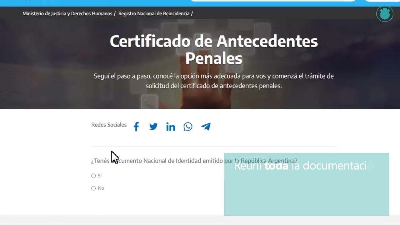 ¿Cómo cargo la documentación personal al Sistema RUA?