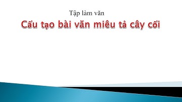 TLV lớp 4: Cấu tạo bài văn miêu tả cây cối