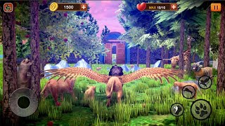 Angry Flying Lion Simulator 2021 Android Gameplay #3 Lion Vs Tiger Horse Hyena Dishoomgameplay screenshot 5