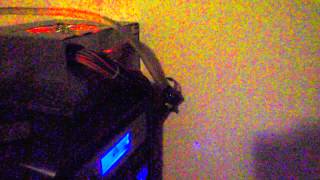 home made water cooled pc power on and inside of the case