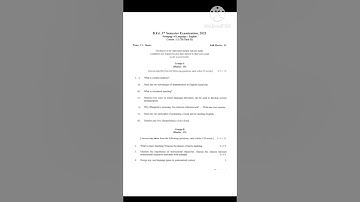B. Ed 3rd semester  English question paper 2022.. #b. ed#bsaeu#subscribetomychannel #youtube