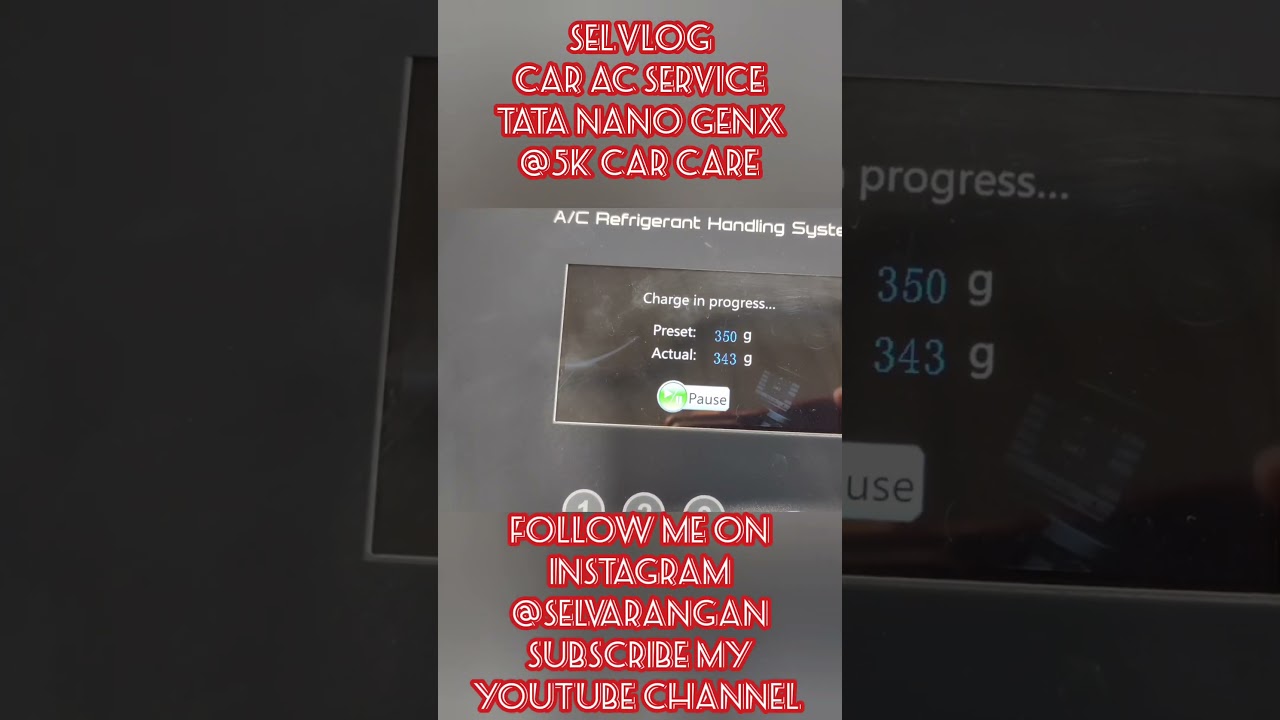 Tata Nano GenX AC service | Ac Gas level is 350g filling experience | SelVlog