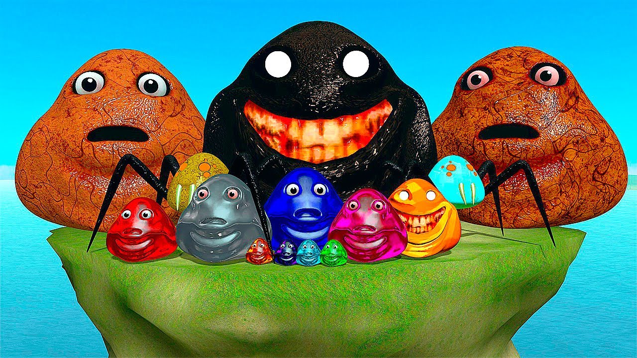 🏝️ ISLAND POU AND BOU SPIDER BOU'S REVENGE FAMILY SPARTAN KICKING in Garry's Mod !