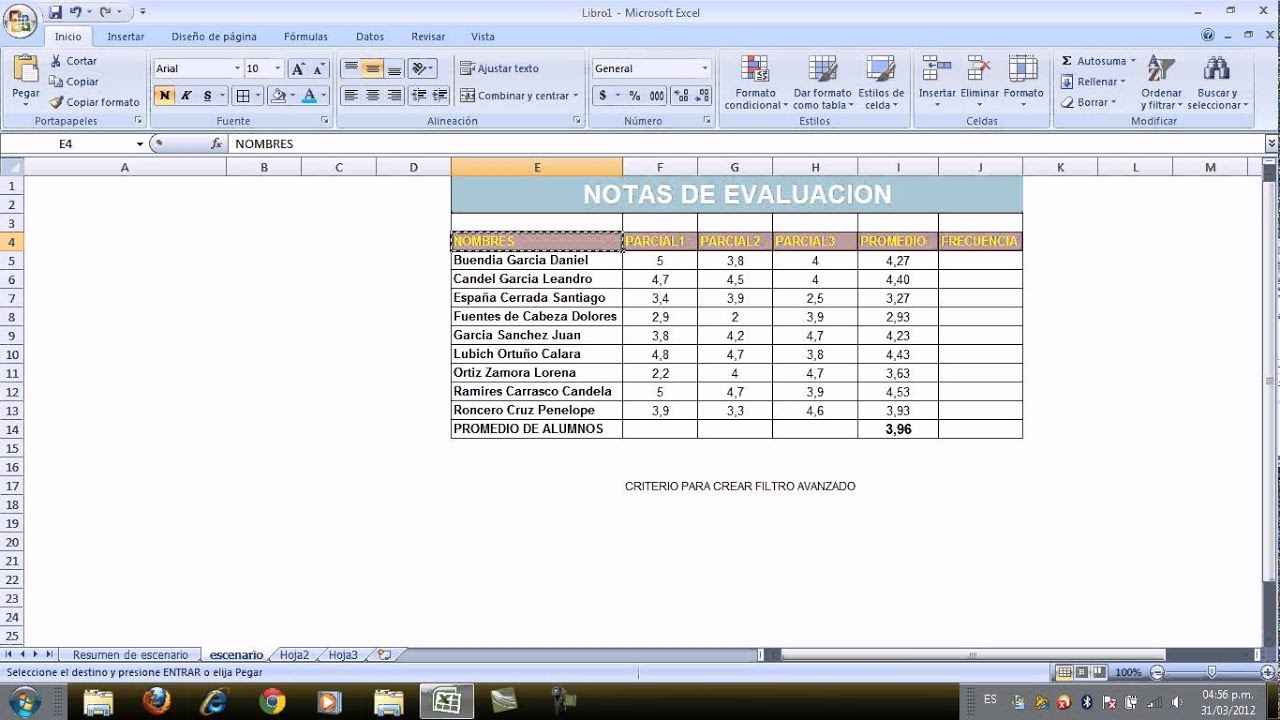 CREACION DE ESCENARIOFILTROS AVANZADOS Y TABLAS DINAMICAS YouTube