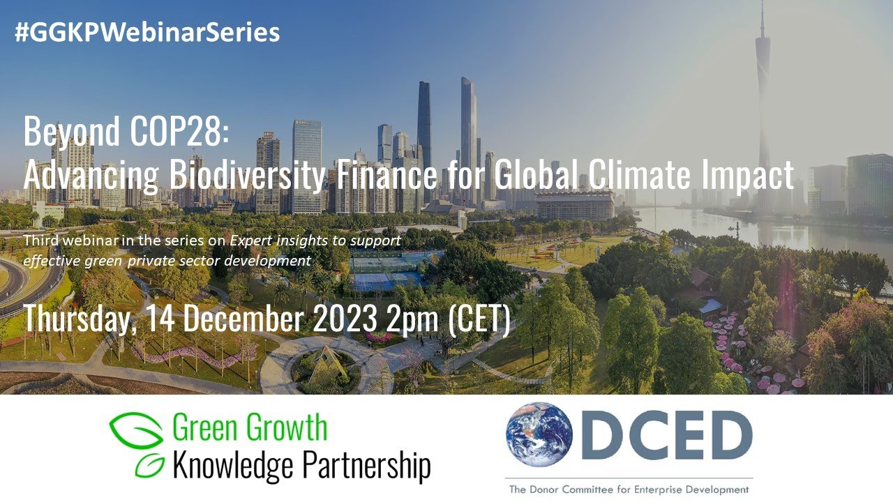 GGKP Webinar: Beyond COP28 - Advancing Biodiversity Finance for Global