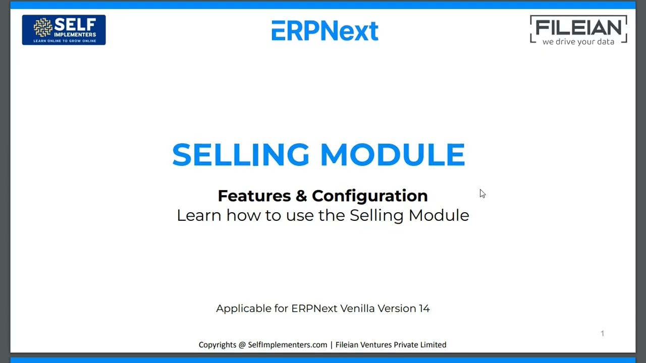 9. How to Set Up or Implement ERPNext Selling Module | Implement at a Low Cost Only