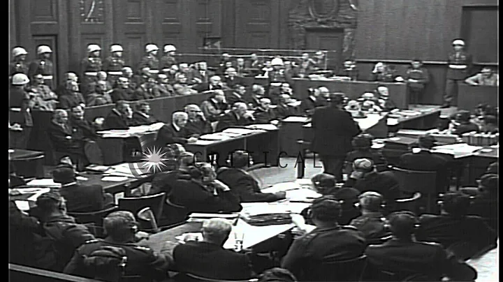 Hermann Goering answers Chief Prosecutor Robert H Jackson during the Nuremberg tr...HD Stock Footage
