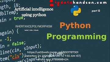 Python *inheritance*polymorphism*Method overloading* overriding *overloading | AI Part 12