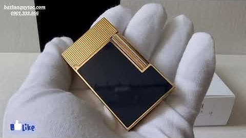 New S.T Dupont Ligne2 Diamond Head Gold Plated and Lacquer Blue Perfect Ping Sound C16457