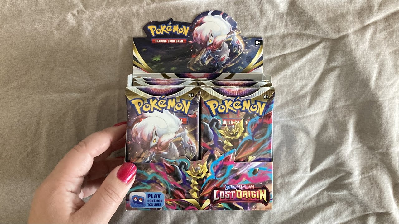 ASMR opening Pokemon TCG Lost Origin booster box part 1/4 tapping, card ...