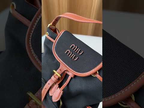 Сумка жіноча Рюкзак Canvas and Leather Backpack Black/Brandy, видео 2
