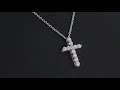 ティファニー クロス ペンダント スモール ダイヤモンドネックレス･ペンダント/Pt950-3.0g/0.42ct/TIFFANY ＆ Co. ■219057