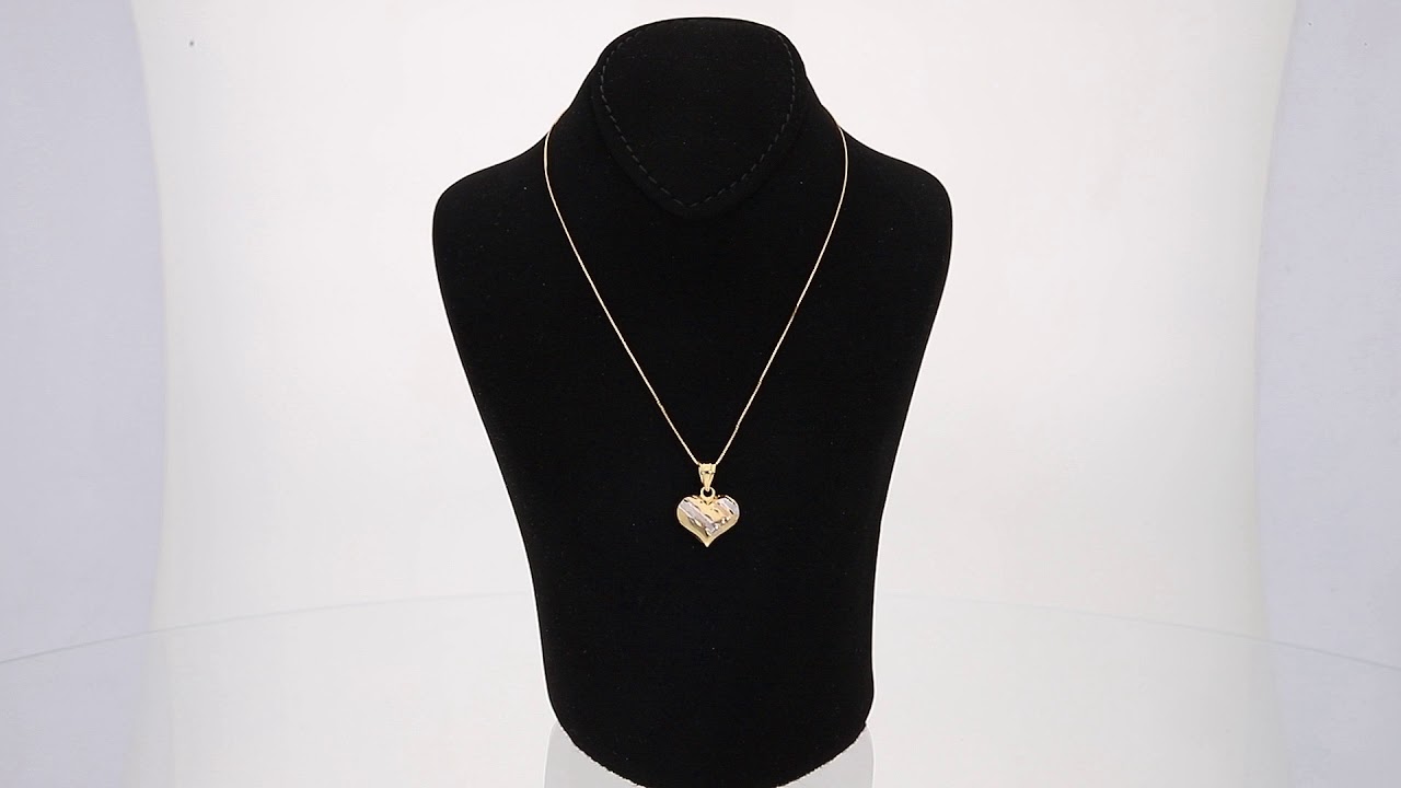 Gold Necklace (Chain with Heart Shaped Pendant) YouTube