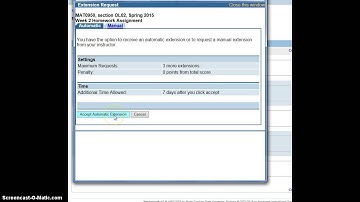 Extension Request in WebAssign