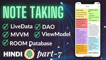 Note Taking Android App | MVVM | Hindi