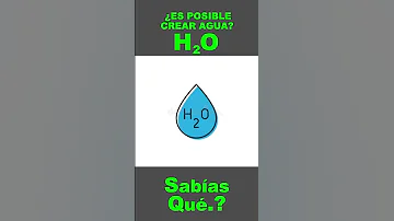 ¿Por qué no podemos fabricar agua?