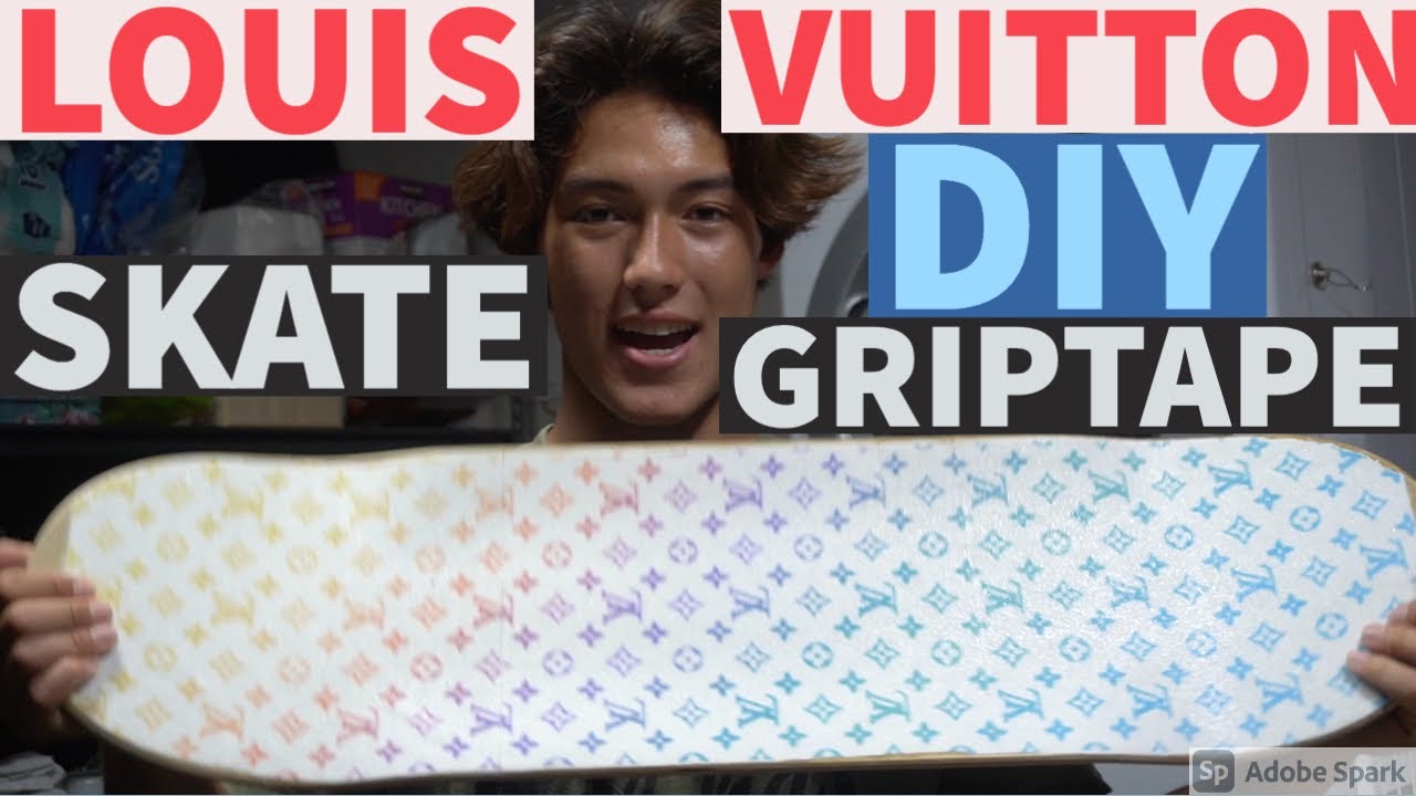 HOW TO: CUSTOM LOUIS VUITTON SKATE GRIPTAPE FOR $7 (DIY EASY!) 
