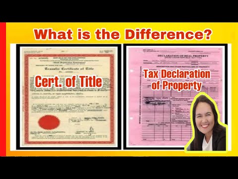 What is the Difference Between Tax Declaration versus Title | Important Real Estate Documents